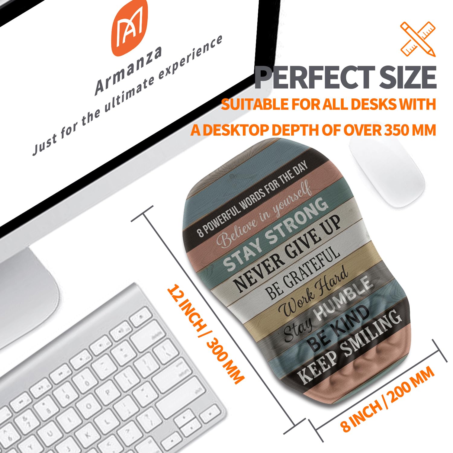 Armanza Ergonomic Slope Mouse Pad Wrist Support, Wrist Rest Mousepad for Carpal Tunnel Pain Relief