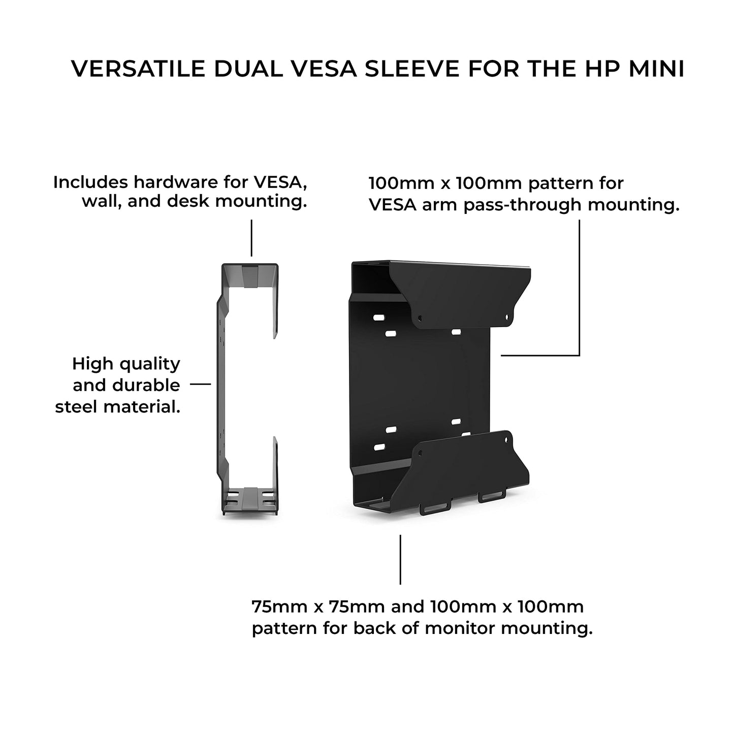 HumanCentric VESA Mount Bracket for HP Desktop Mini, ProDesk & EliteDesk