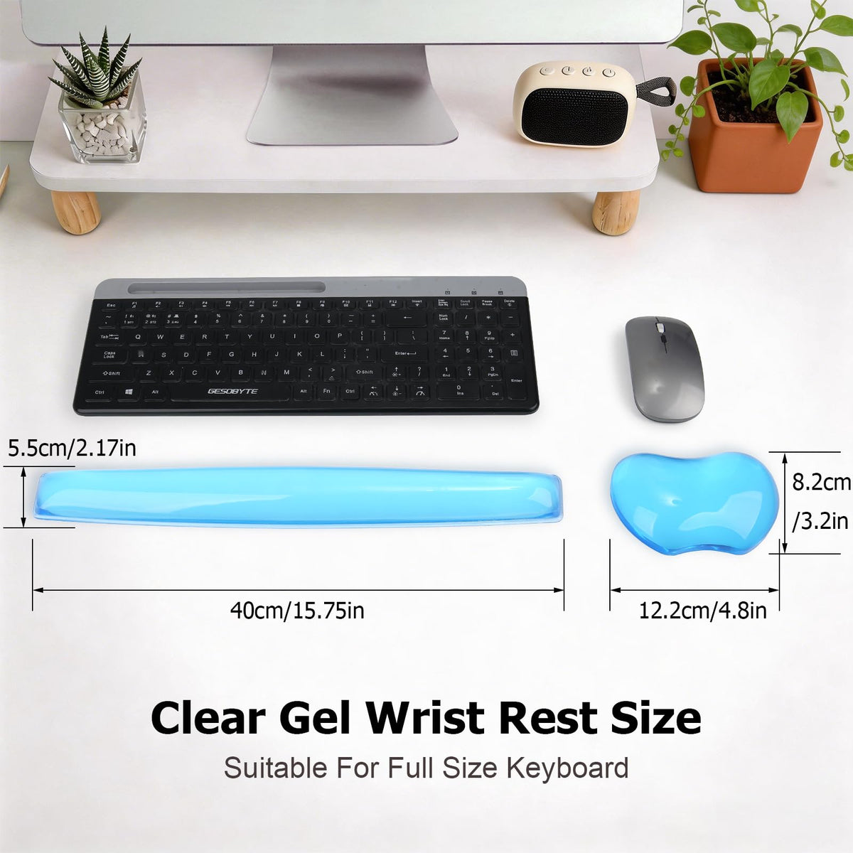 Gel Keyboard Wrist Rest Set Plus - ABRONDA Keyboard & Mouse Wrist Support Pad Office, Computer