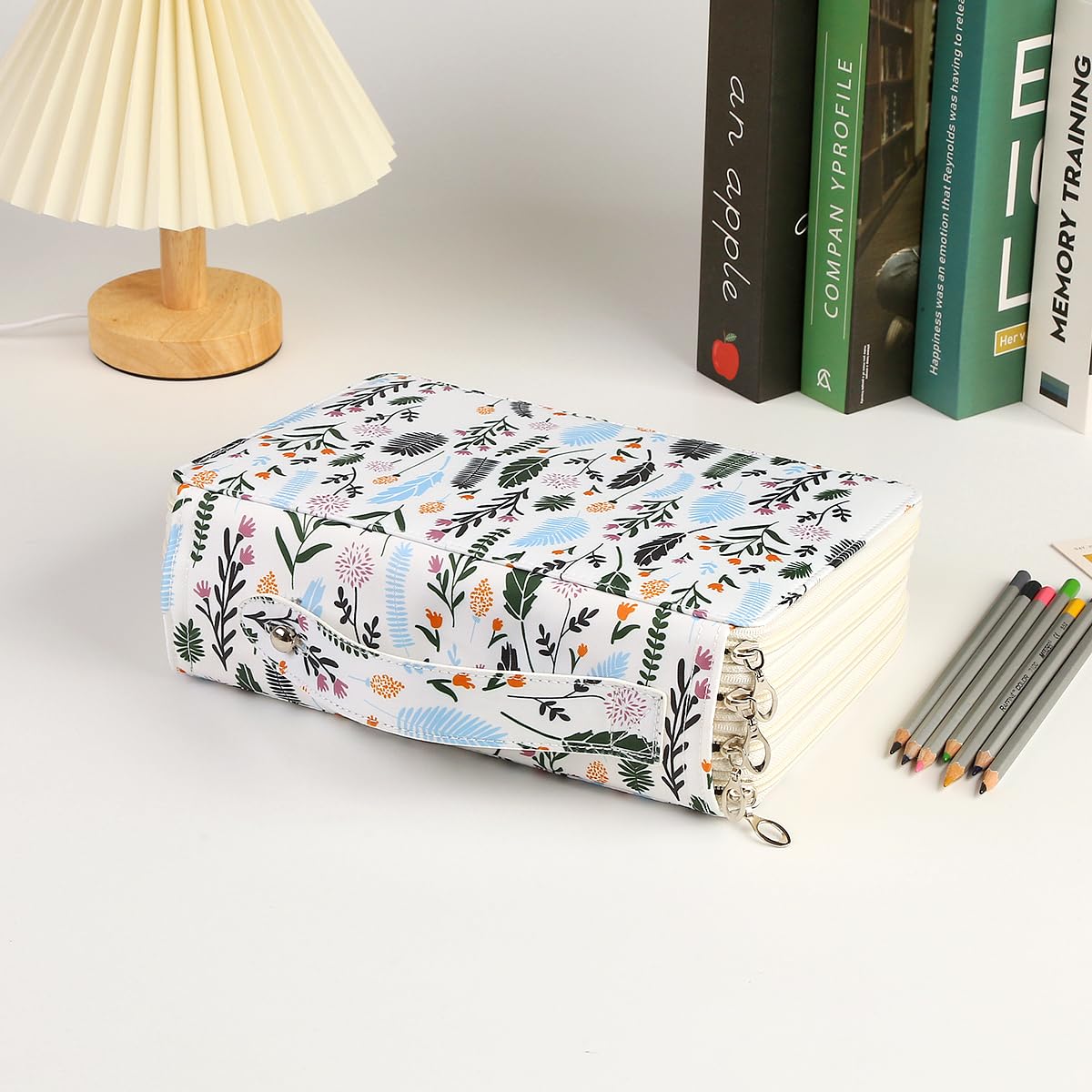 Lbxgap 200 Slots Colored Pencil Case Organizer, 4 Layer Bag