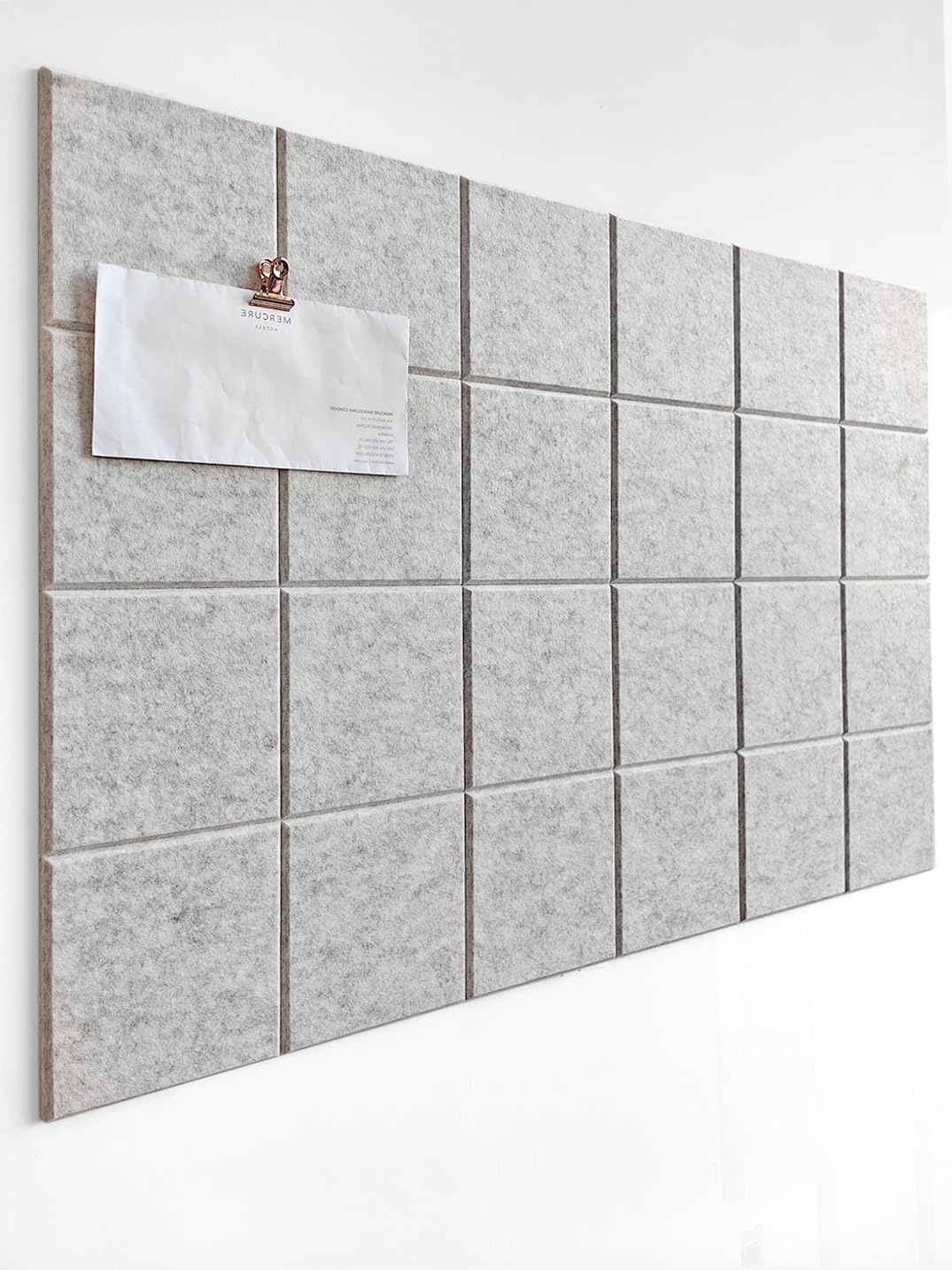 DECORITA Felt Bulletin Board- Cork Board Tiles Alternative - 6 Pack Square Felt Wall Tiles with