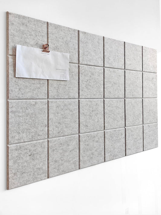 DECORITA Felt Bulletin Board- Cork Board Tiles Alternative - 6 Pack Square Felt Wall Tiles with
