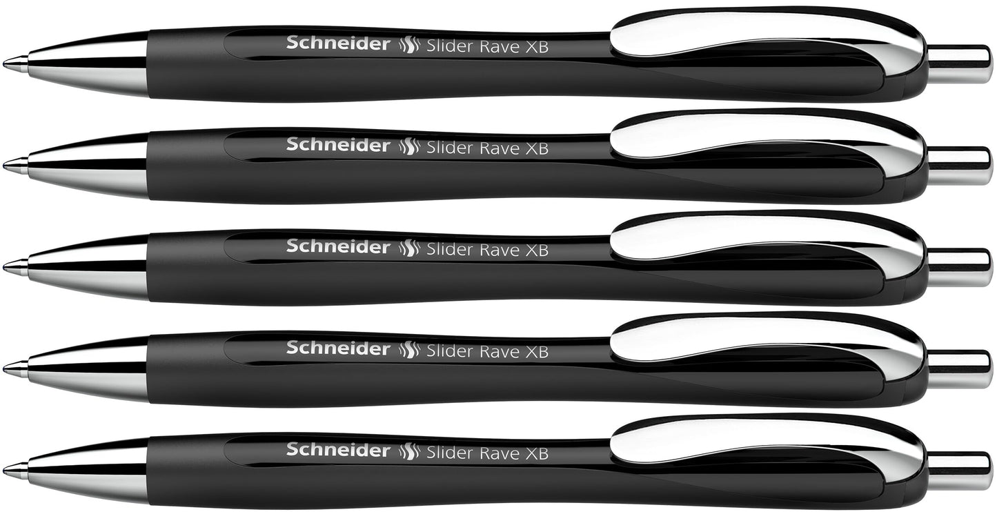 Schneider Slider Rave XB 132511 Ballpoint Pen (Limited Special Edition in Black, Made in Germany)