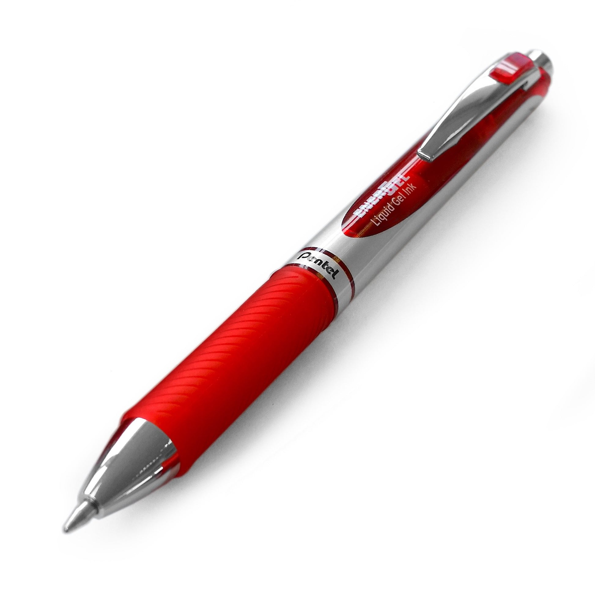 Pentel BL77-BO Energel XM Retractable Gel Pen with 0.7 mm Tip, 0.35 mm Line Width - Red, Pack of 12