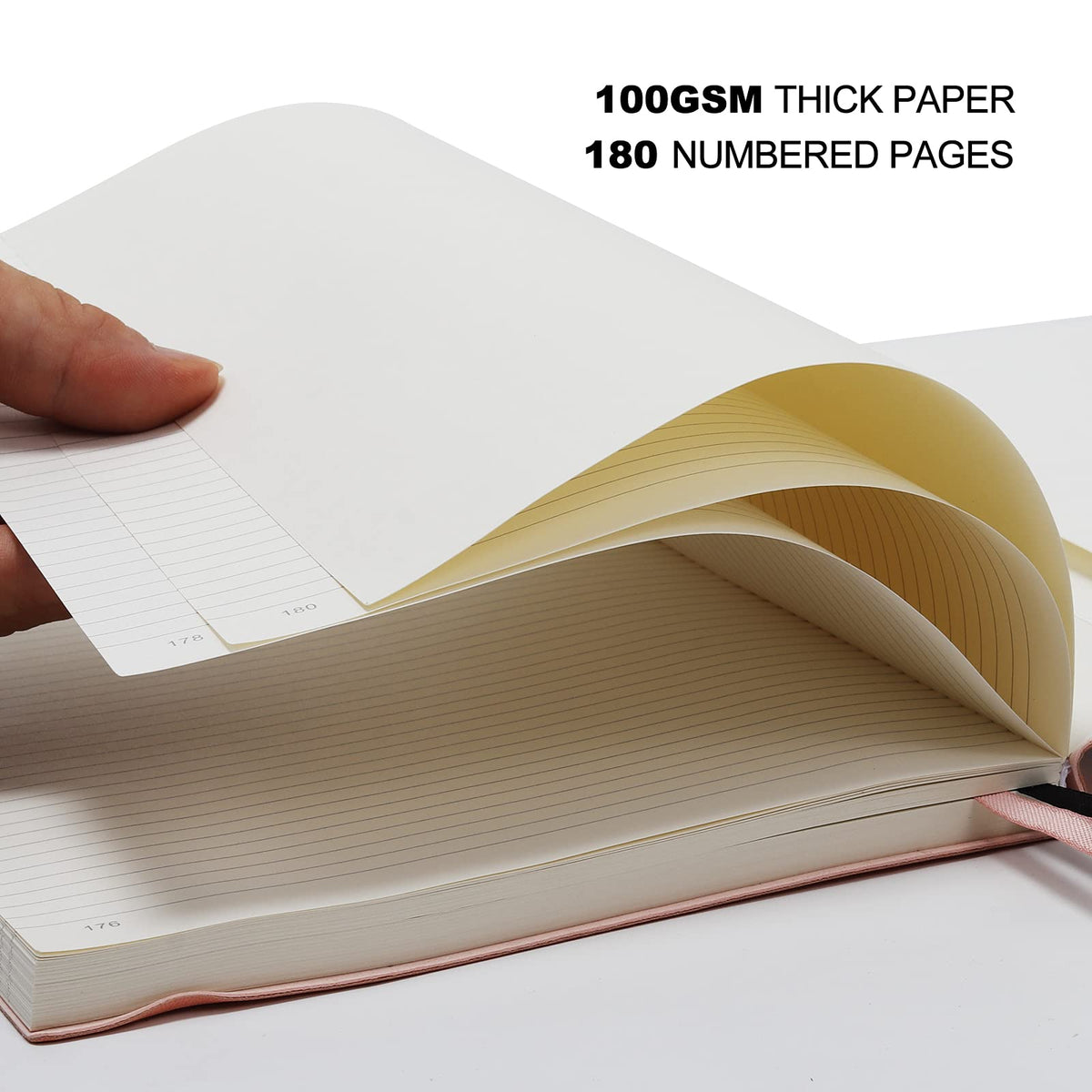 College Ruled Notebook B5, Total 376 Numbered Pages 7.6'' x 10''(GREEN)