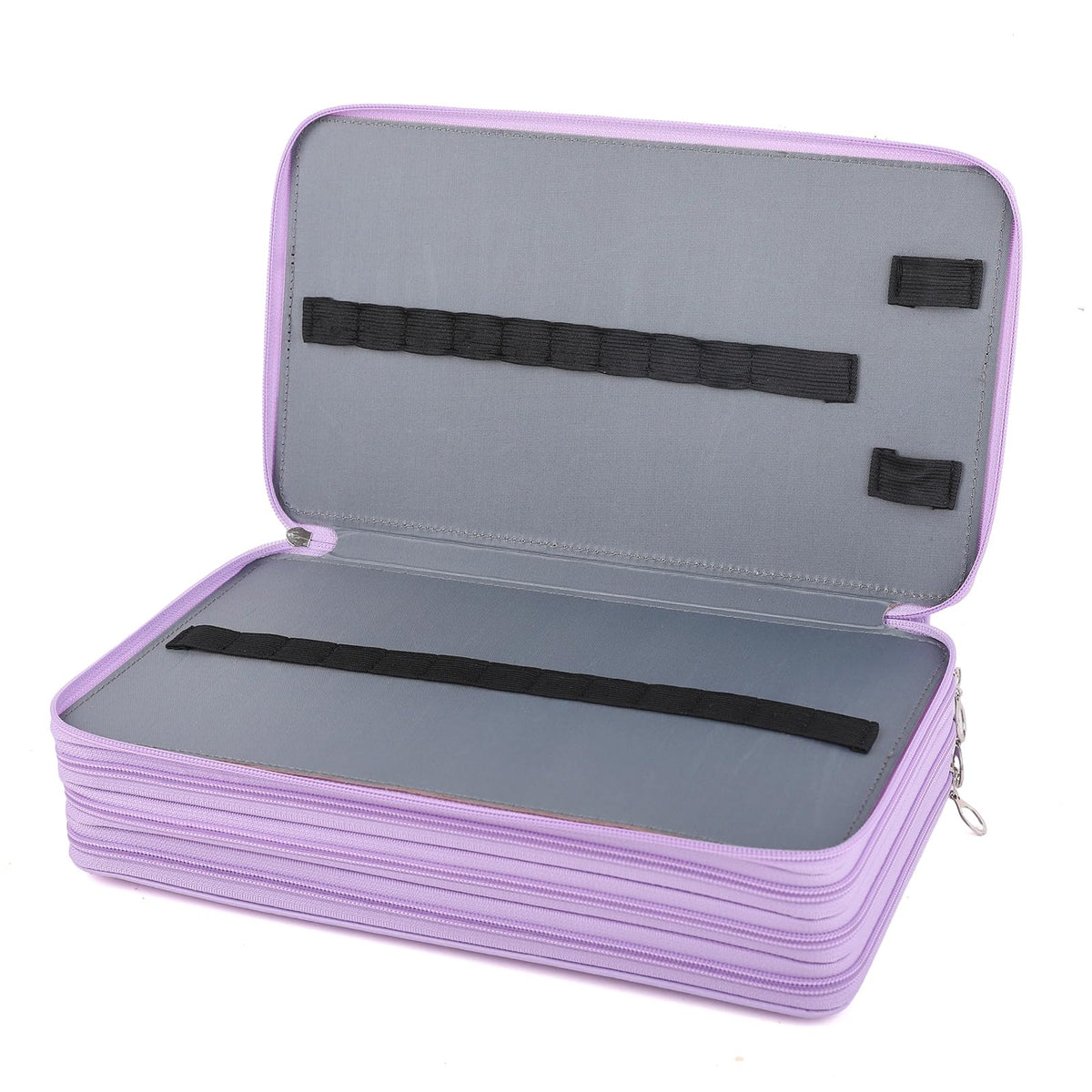 Vomgomfom 300 Slots Marker Case 4-Layer PU Leather, Handle, Purple