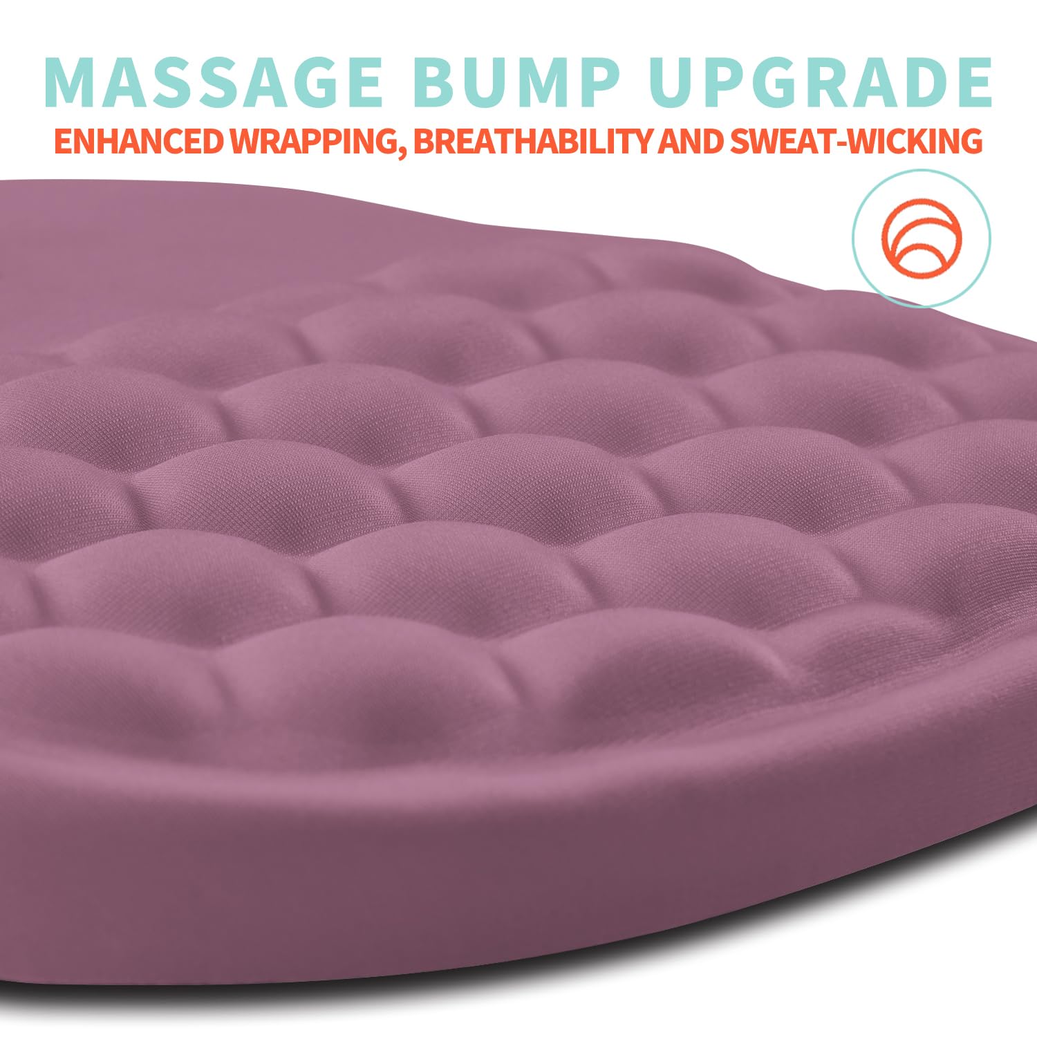 Kuosgm Ergonomic Mouse Pad Wrist Support with Memory Foam Massage Bulge, Carpal Tunnel Pain Relief