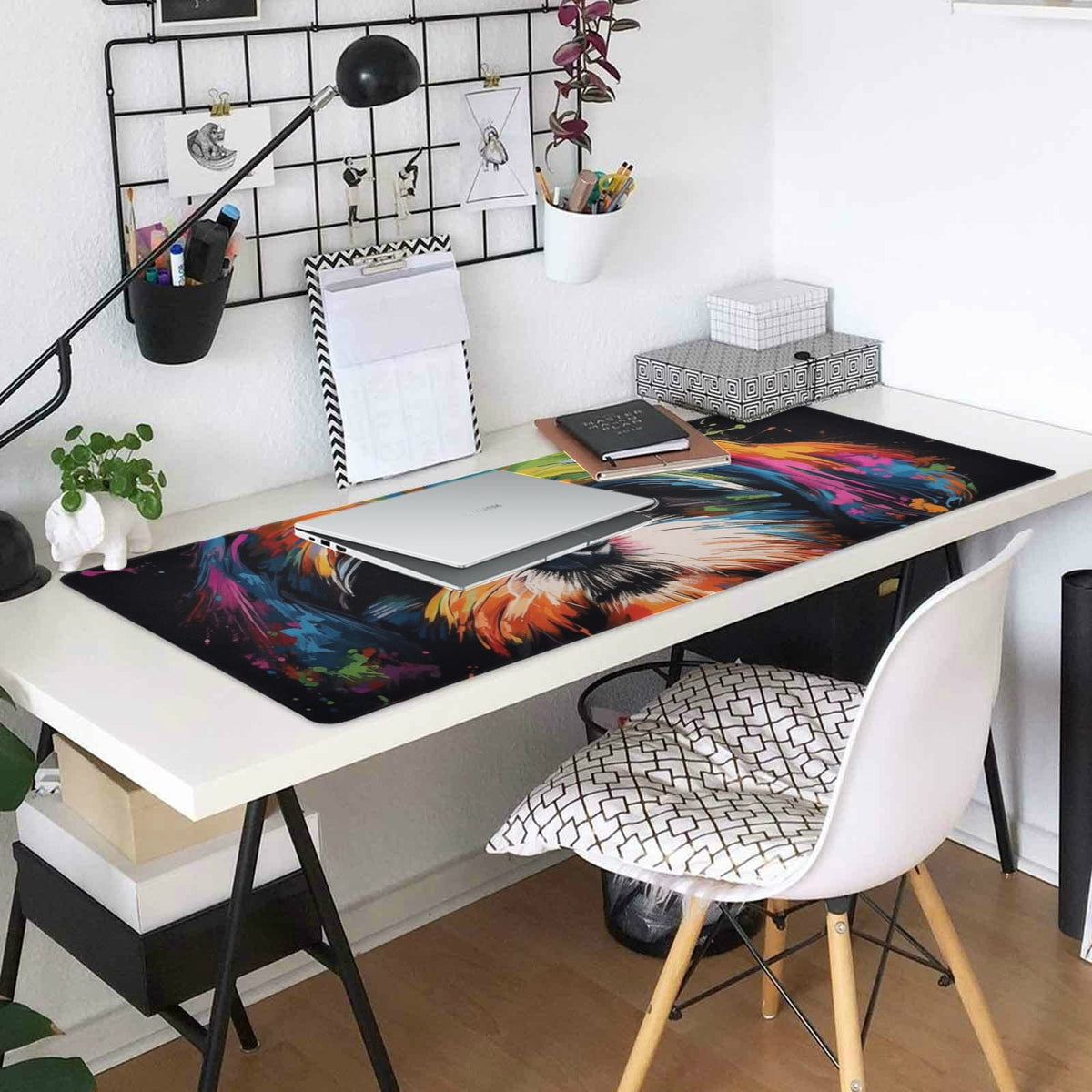 Rainbow Shih Tzu Mouse Mat - XL Gaming Mouse Pad with Non-Slip Rubber Base for Home and Office Use