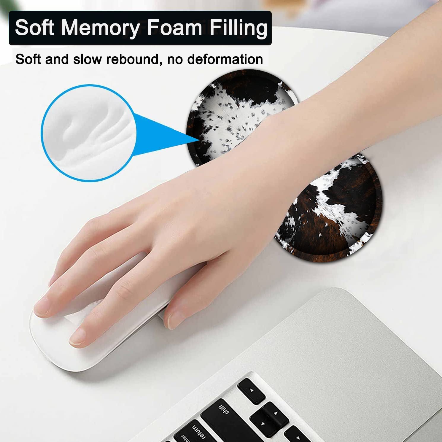 Large Gaming Mouse Pad, 31.5x11.8 in Extended Computer Mouse Mat with Non-Slip PU Base, Ergonomic