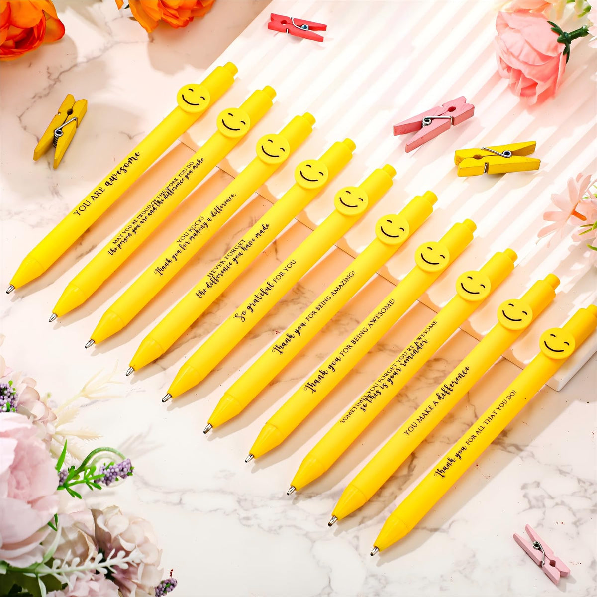 Fuutreo 50 Pcs Funny Pens Employee Appreciation Gifts, 10 Style