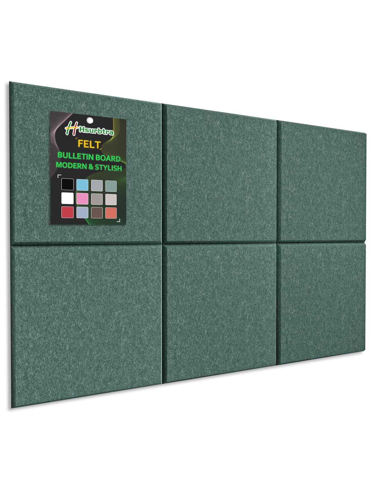 Hsurbtra Large Cork Board for Wall 36 x 24 Inch, 6 Pack Felt Bulletin Notice Board with Pushpins