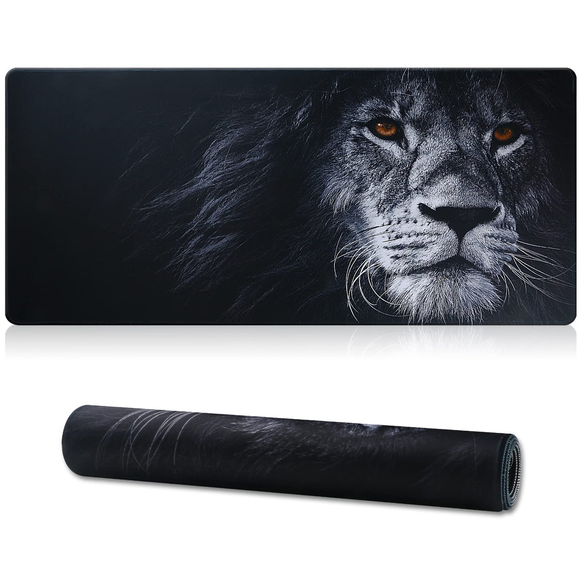 Jahosin Large Gaming Mouse Pad with Stitched Edges,[35.4x15.7In] Extended Mouse Pad with Non-Slip