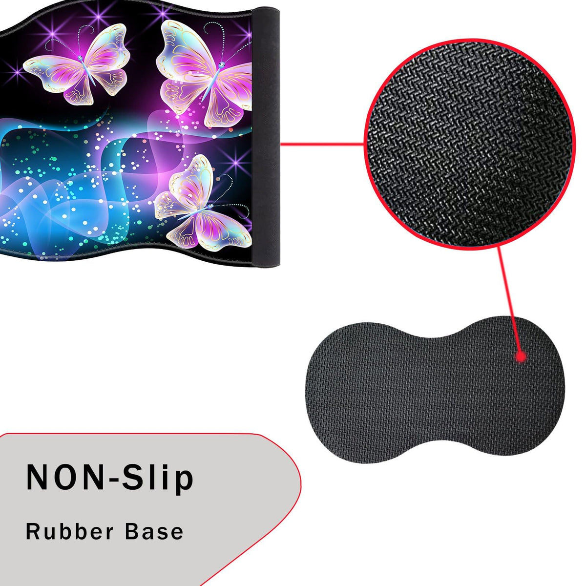 CICPLKSE Mouse Pad with Wrist Support + Desk Mat + Coaster 3 in 1 Set, XXL Large Gaming Mousepad