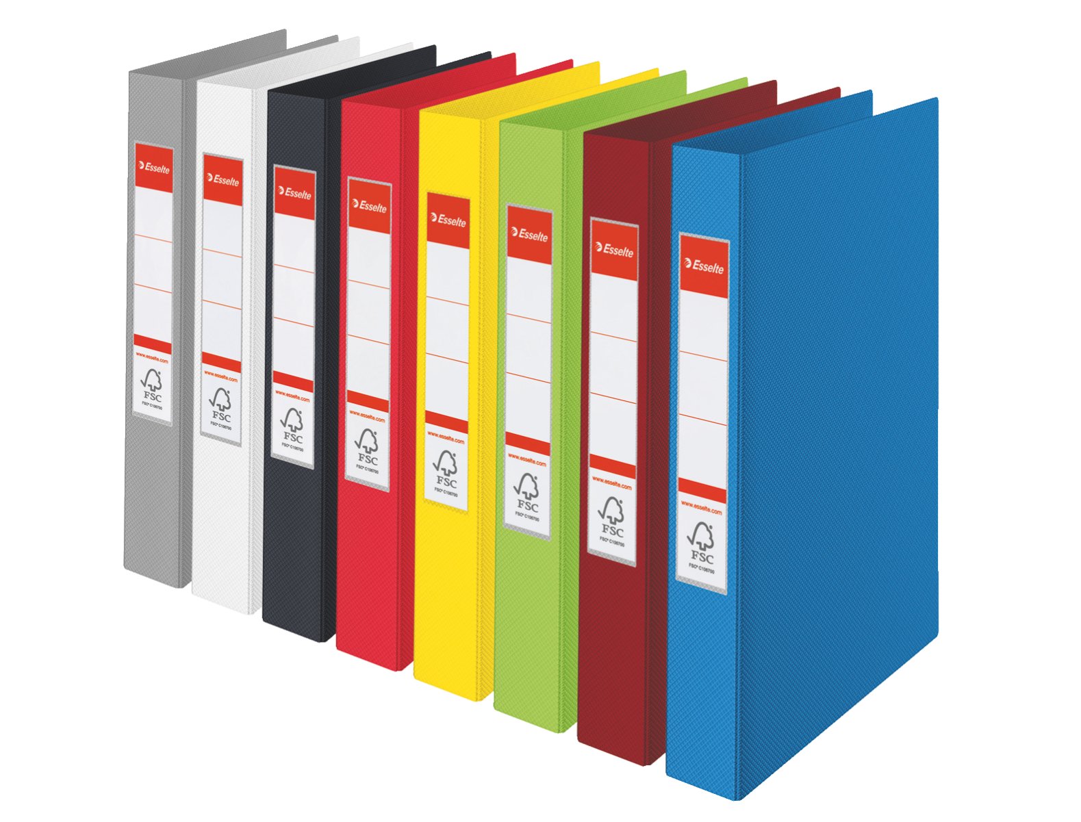 Esselte 2 Ring Binder, PP, Holds up to 190 Sheets, Vivida Range, 25 mm Spine, 14454 - A4, Black