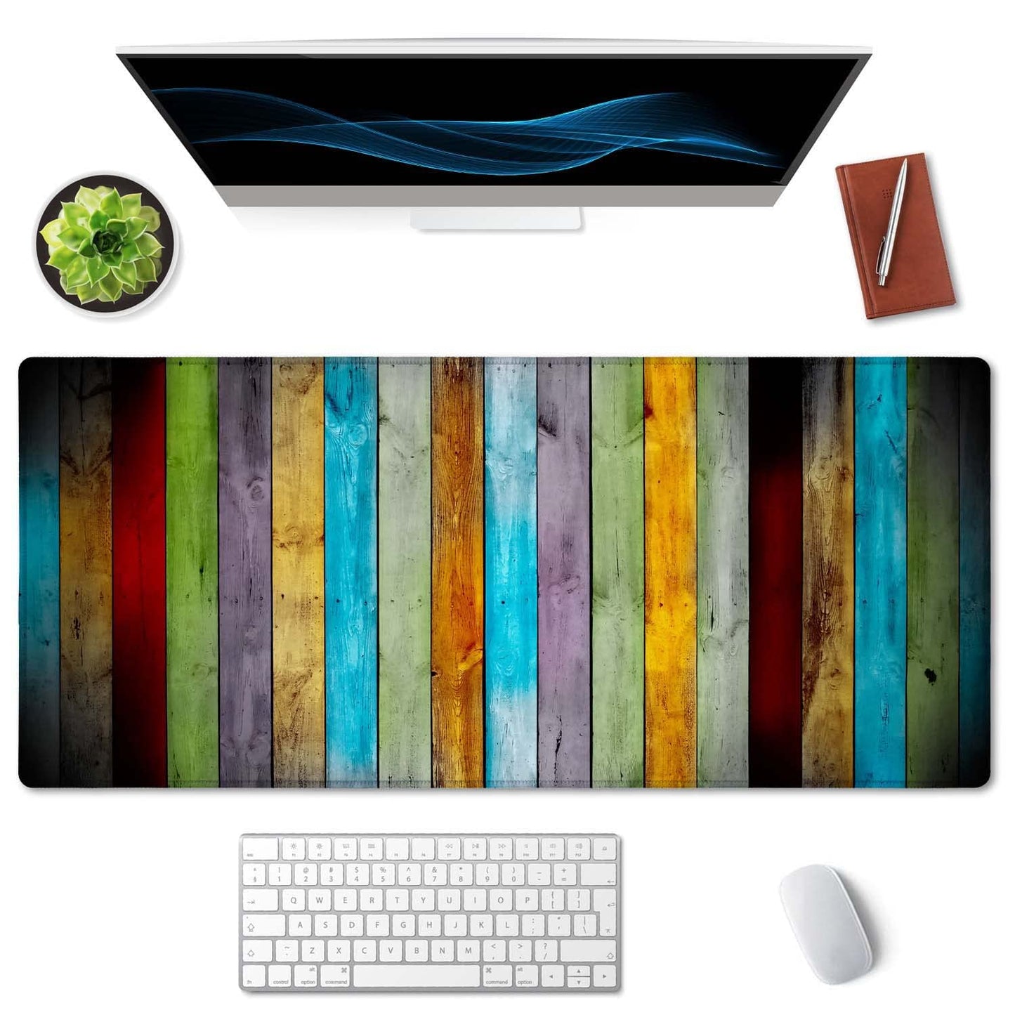 SSOIU Large Mouse Pad, Full Desk XXL Extended Gaming Mouse Pad 35.5" X 15.7", Waterproof Desk Mat