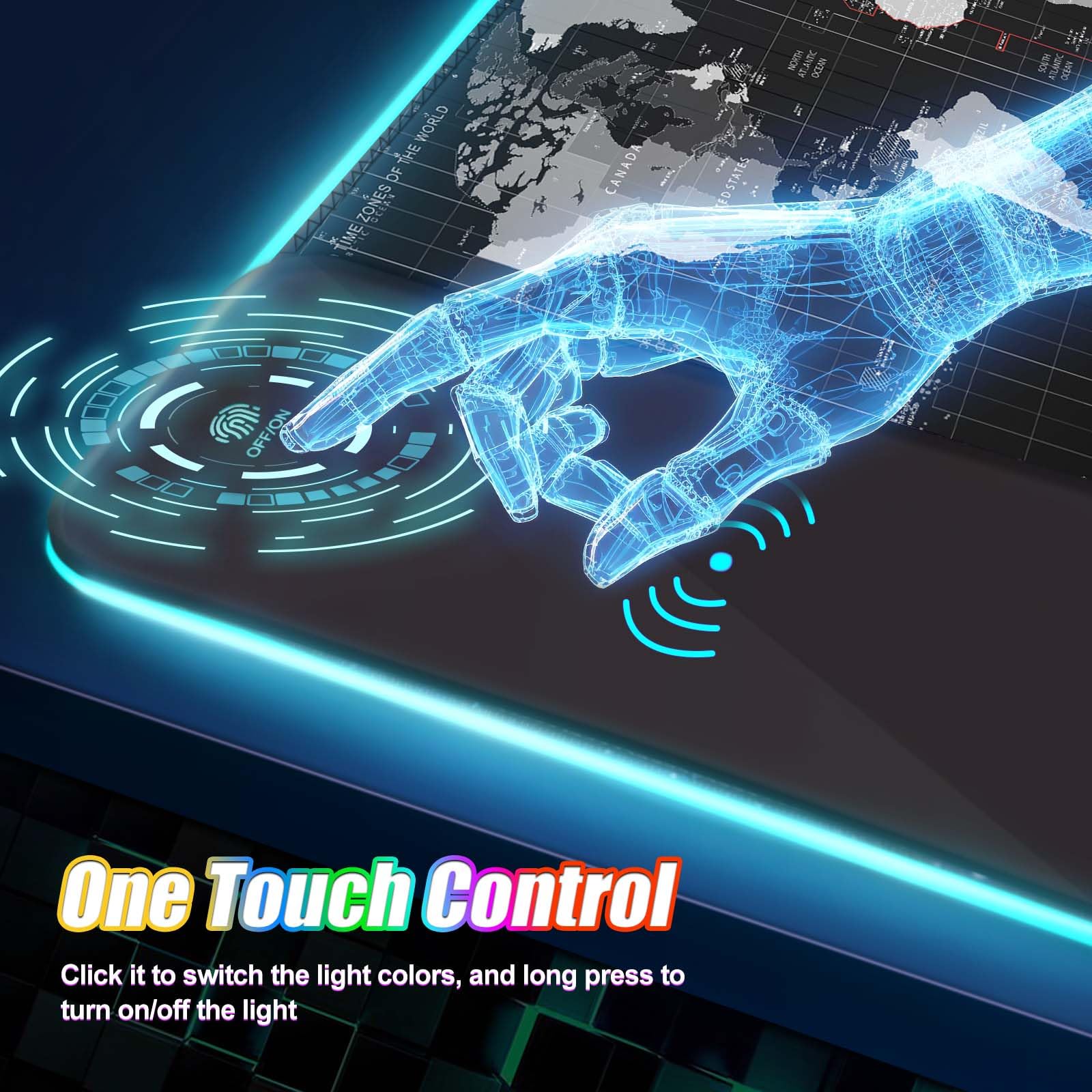 ToLuLu Wireless Charging RGB Gaming Mouse Pad, 15W Mouse Mat w/ 30W Charger