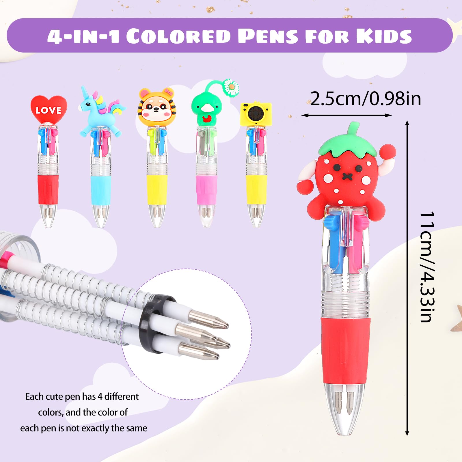 BESARME 64 Pcs Fun Pens for Kids, Prizes for Kids Classroom