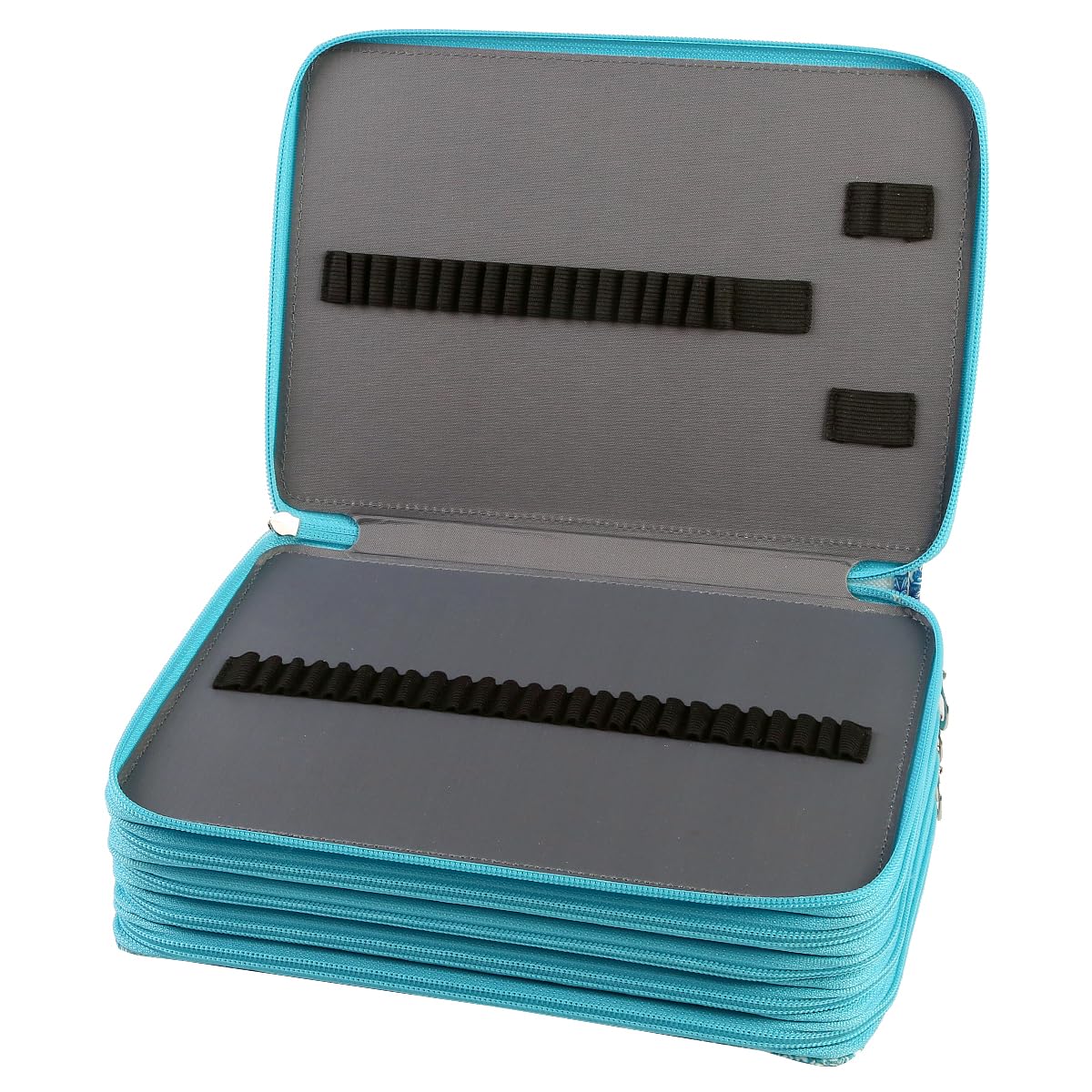 Lbxgap 250 Slots Pencil Case 5-Layer Zipped Holder w/Handle
