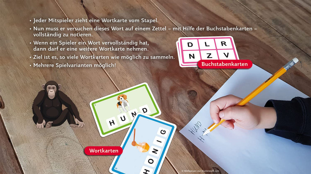 ASS Altenburger 22572850 Adventure School Letters Writing, Educational Game, Yellow
