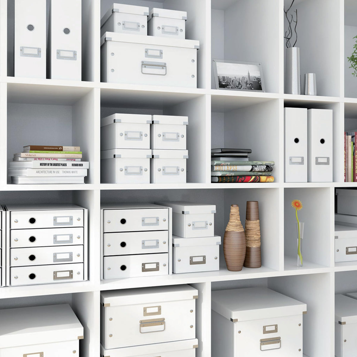 Leitz Magazine File, A4, Click and Store Range 60470001 - White