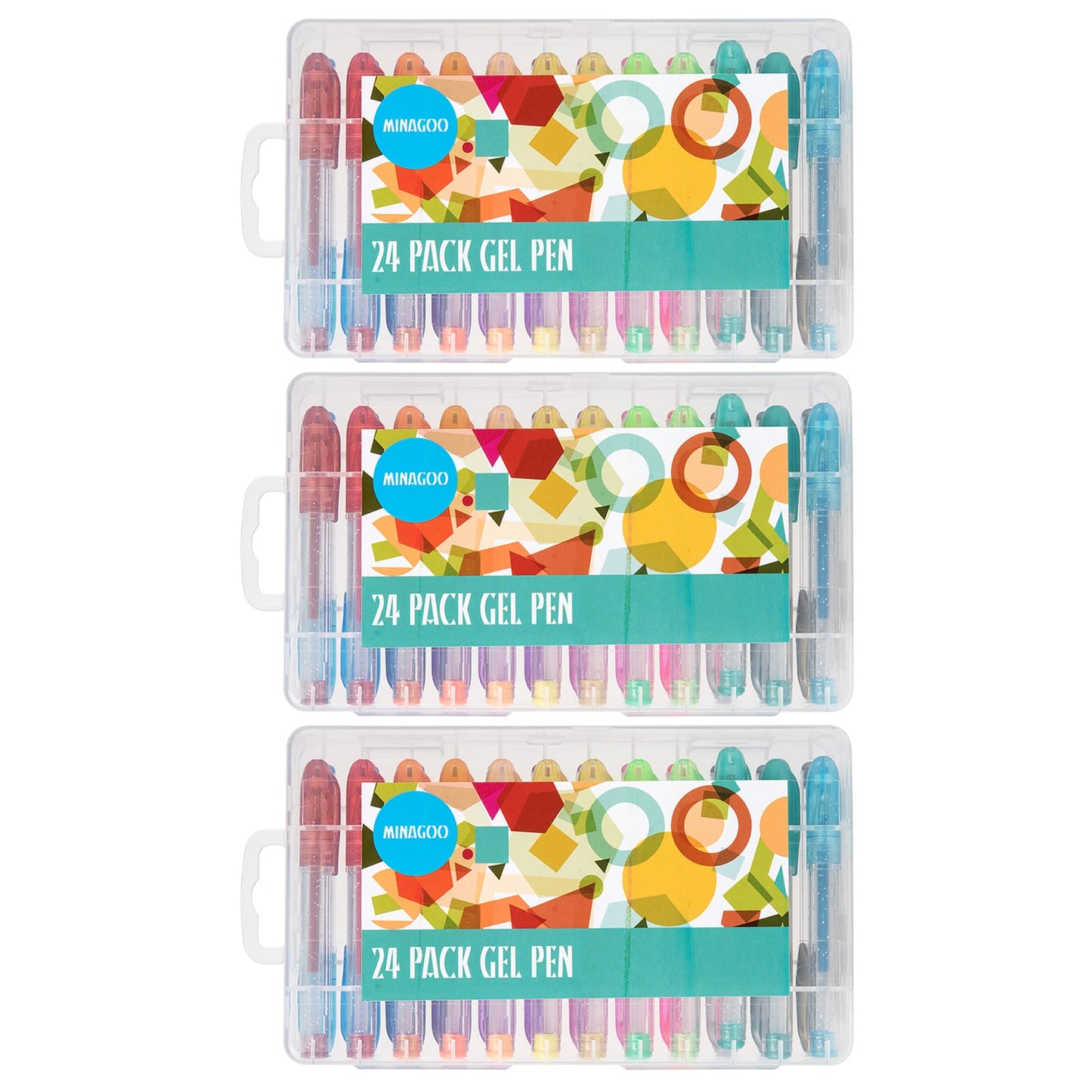 MINAGOO 24 Pack Mini Glitter Gel Pen,Tiny Pens for School,Office and Home… (3)
