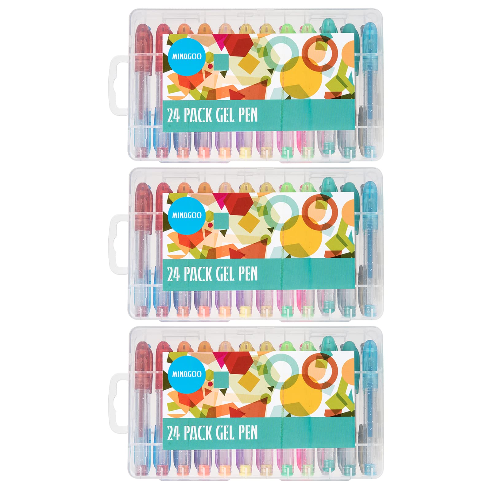 MINAGOO 24 Pack Mini Glitter Gel Pen,Tiny Pens for School,Office and Home… (3)