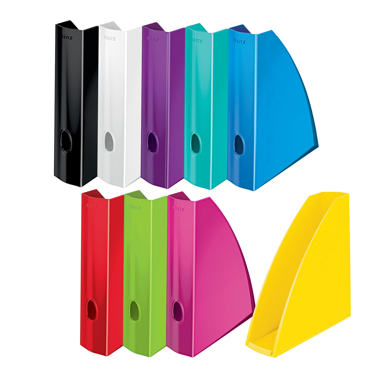 Leitz TS-120556 Wow Range A4 Duo Colour Magazine File, 73mm x 318mm x 272mm, Blue