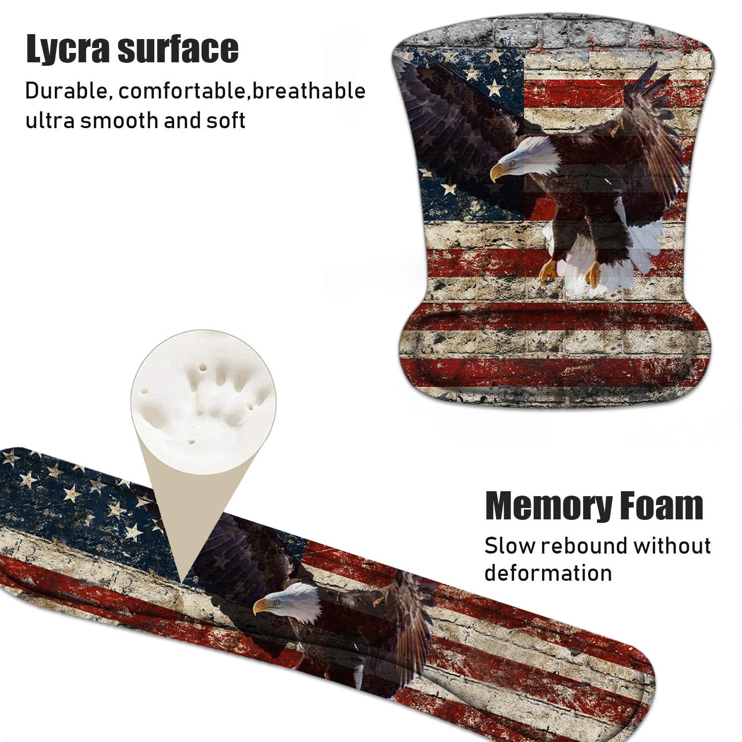 Keyboard Wrist Rest and Mouse Pad Wrist Support Set with Coasters, Non-Slip PU Base Ergonomic