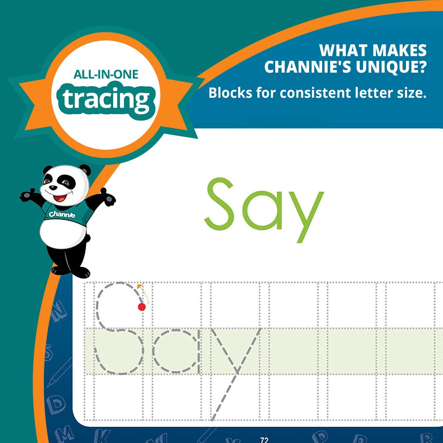 Channie’s Visual Dry Erase Flashcards for Pre-K Through First Grade Students’ to Learn to Trace