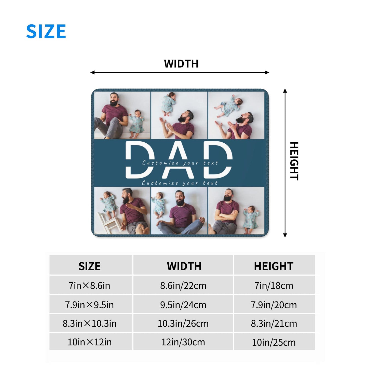 Custom Mouse Pad Personalized Photo Moues Pad with Your Image/Text for Office Gaming Computer Desk