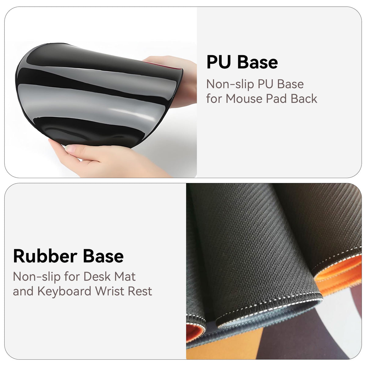VINEBURY Desk Mat Set Keyboard and Mouse Pad with Wrist Rest Support