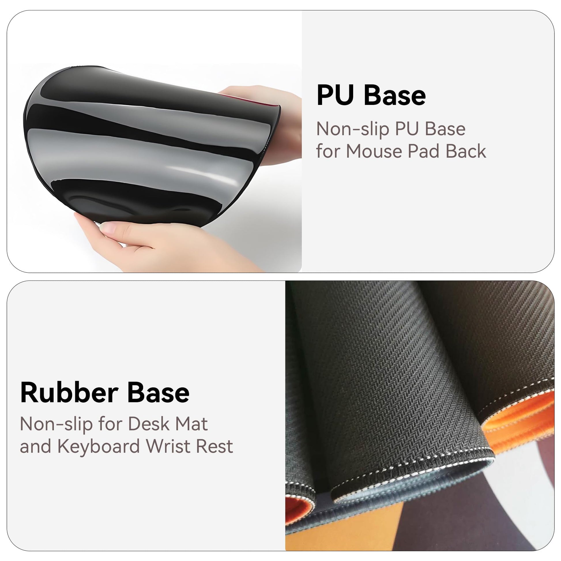 VINEBURY Desk Mat Set Keyboard and Mouse Pad with Wrist Rest Support