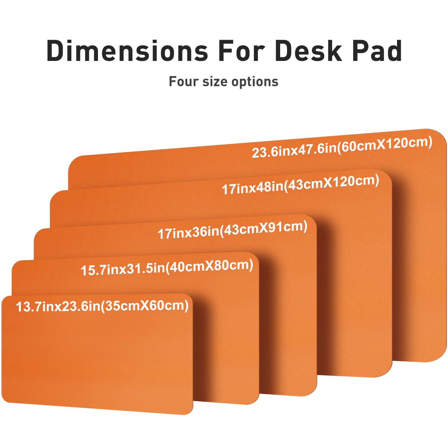 Aothia Faux Leather Desk Mat – Large Mouse Pad, Non-Slip PU Leather Blotter, Waterproof Writing