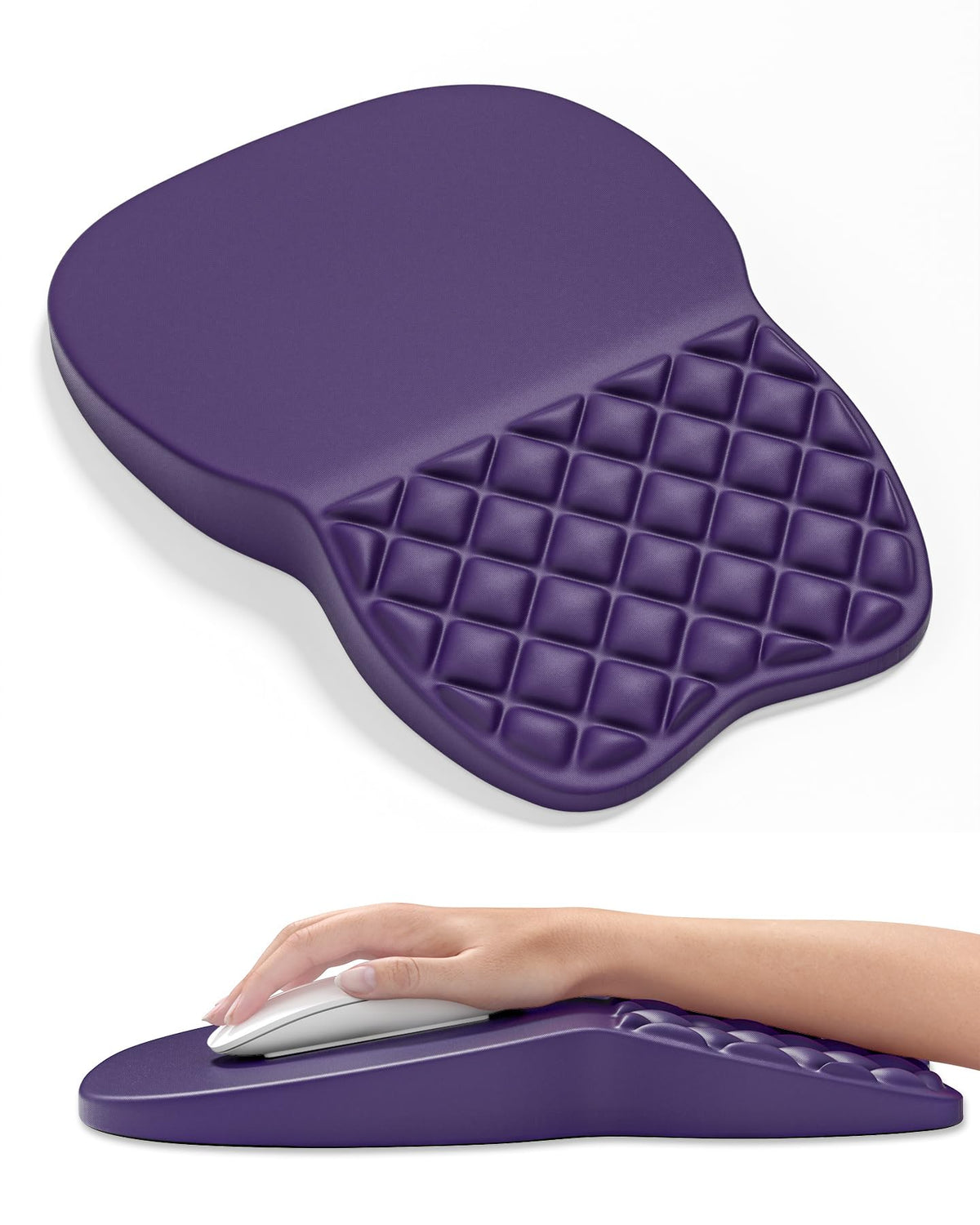 Auhoahsil Ergonomic Mouse Pad with Wrist Rest, Comfortable Slope Computer Mouse Mat with Wrist