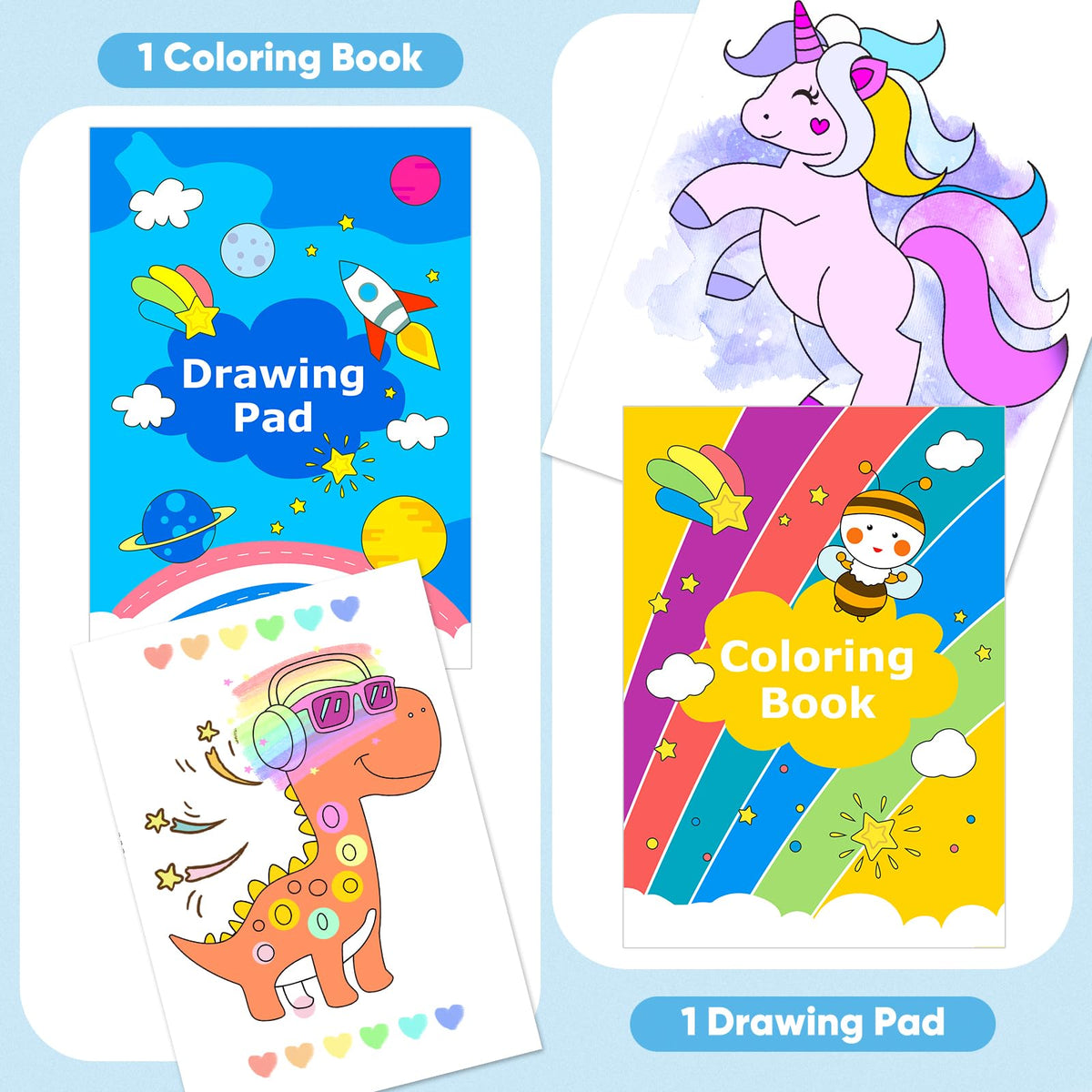 iBayam 149-Set: Crayons, Pastels, Pencils, Pens, Drawing Pad, Coloring Book