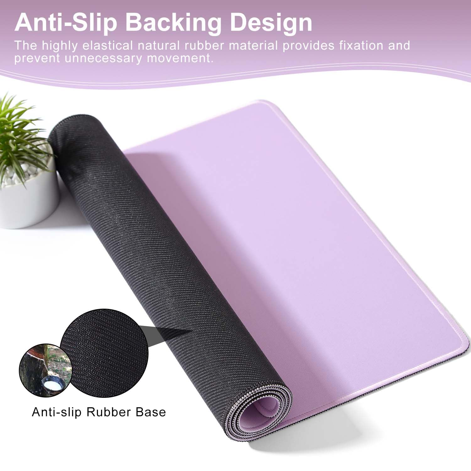 DOBAOJIA Light Pink Mouse Pad, Keyboard and Mouse Mat XXXXL 39.4” x 19.7”