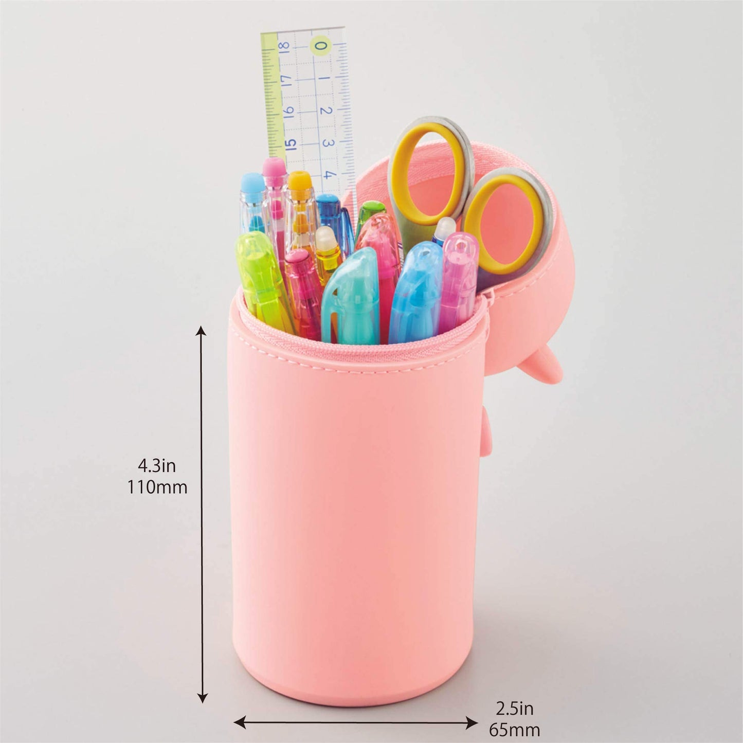 LIHIT LAB Kawaii Japanese Dog Large Stand Up Pencil Case For School Office College, Cute School