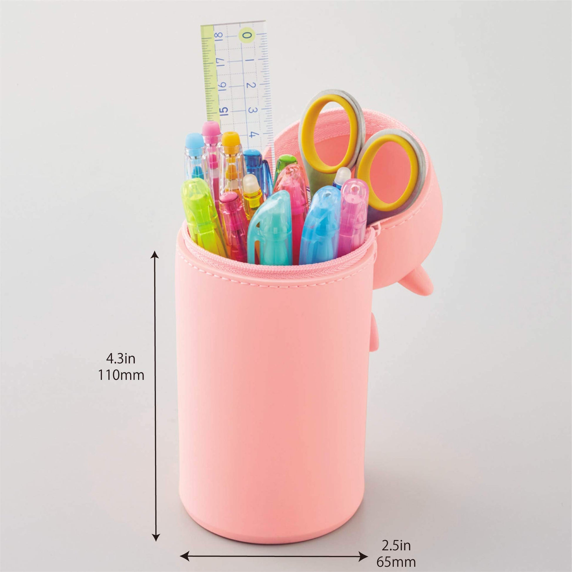 LIHITLAB Kawaii Japanese Cat Large Stand Up Pencil Case For School Office College, Cute School