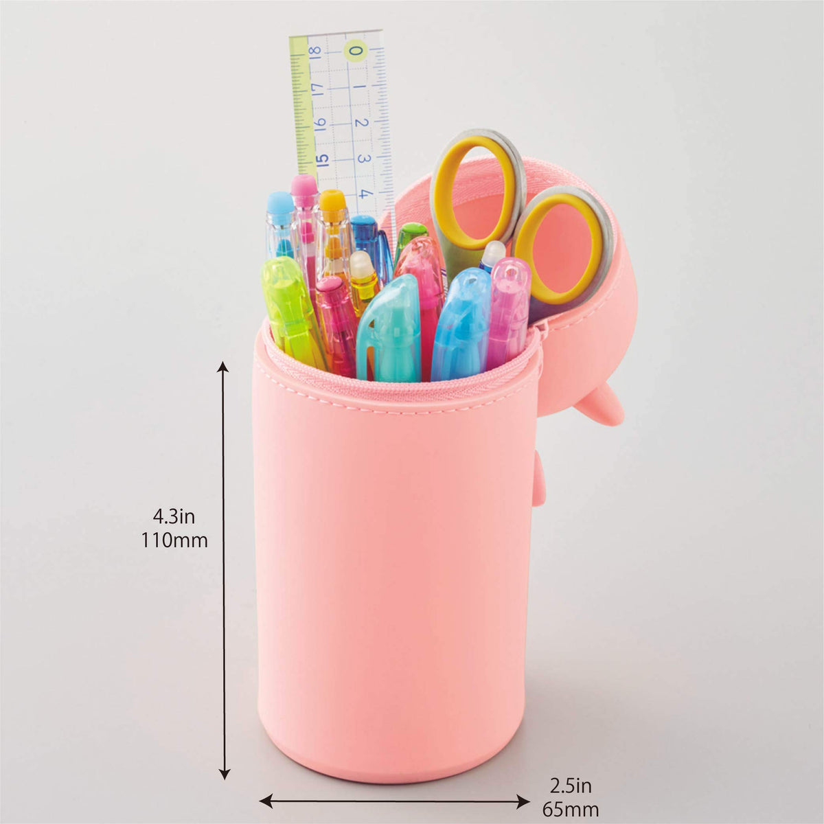 LIHITLAB Kawaii Japanese Bear Large Stand Up Pencil Case For School Office College, Cute School