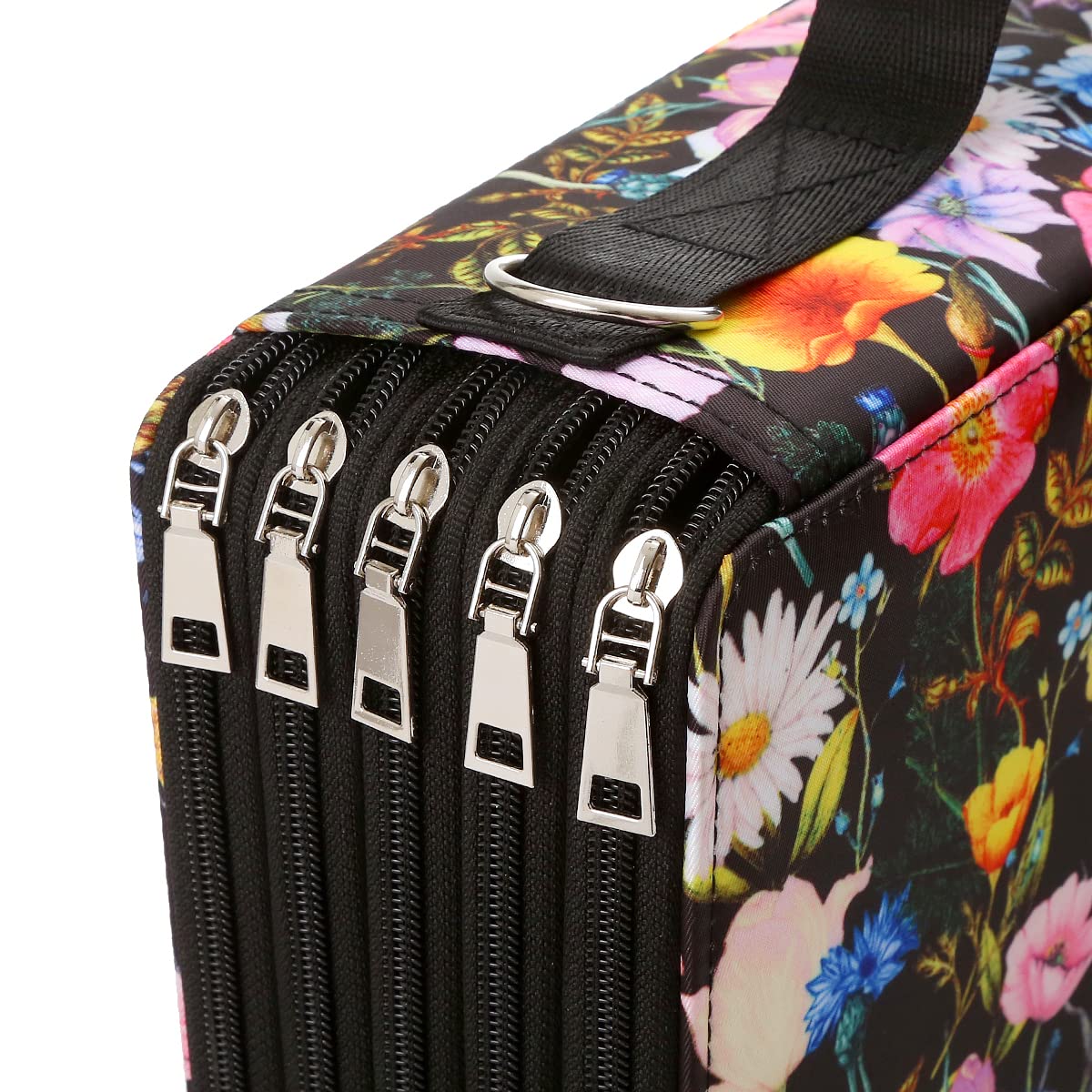 Lbxgap 480 Individual-Slots Colored Pencil Case w/Handle & Shoulder Strap