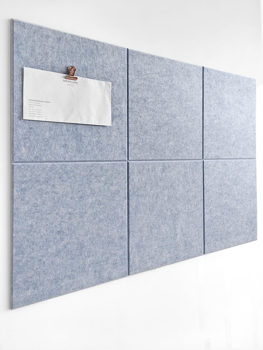 Cork Board 24 x36 Alternative - 6 Pack Felt Wall Tiles with Safe Removable Adhesive Tabs, Cork