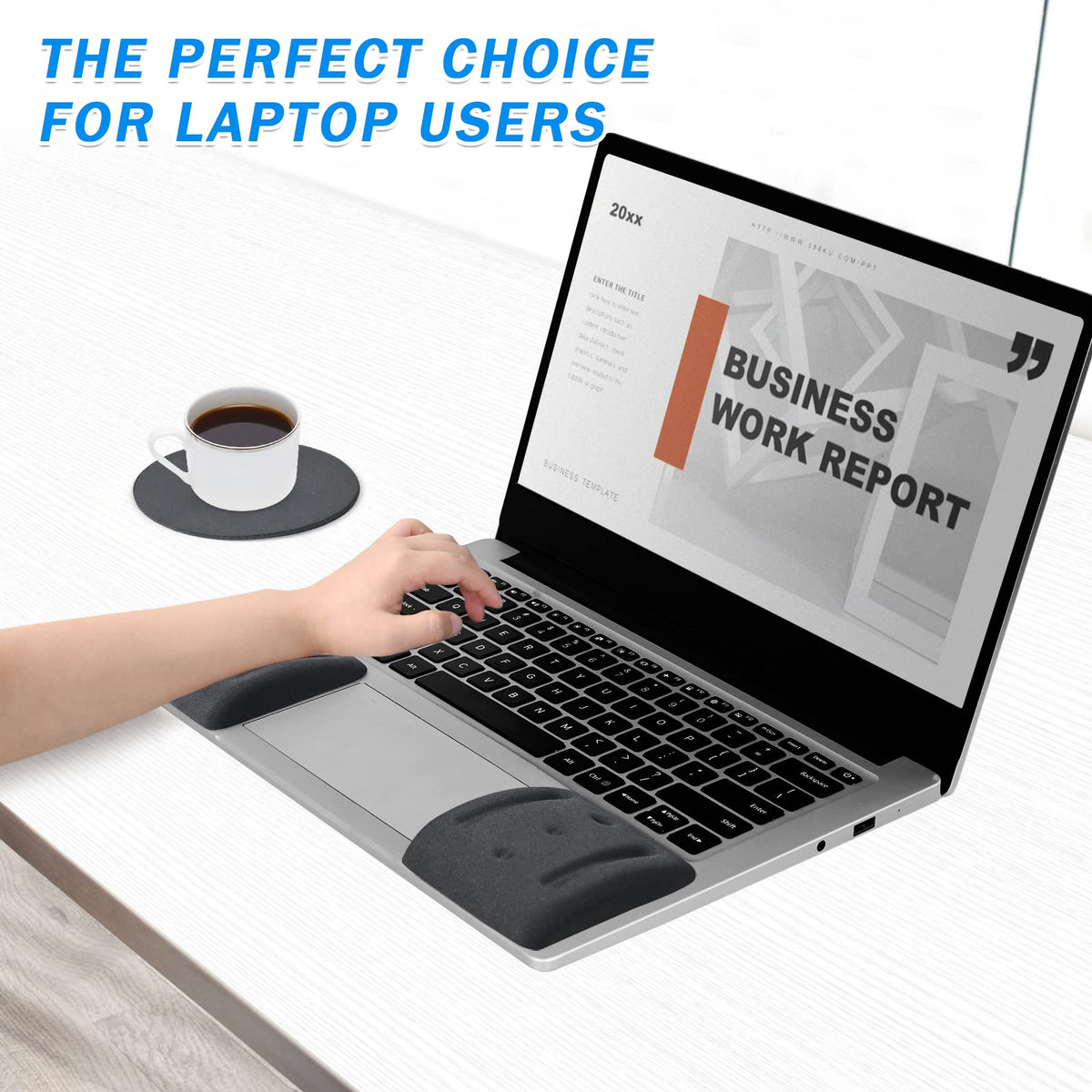 VAGAU Wrist Rests for Laptop, Wrist Support for Keyboard and Mouse Black