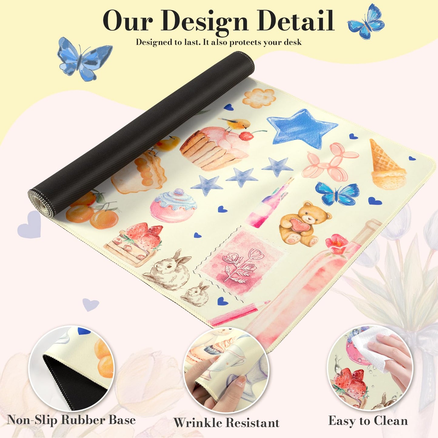 iCasso Large Mouse Pad, Desk Pad Mat,Office Mat for Desktop Protector
