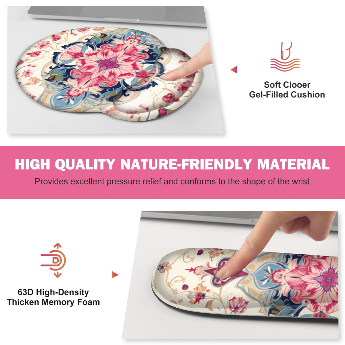 Gaming Mouse Pad, Large Desk Mat Cute Desk Pad Protector, 4in1 XXL Mousepad
