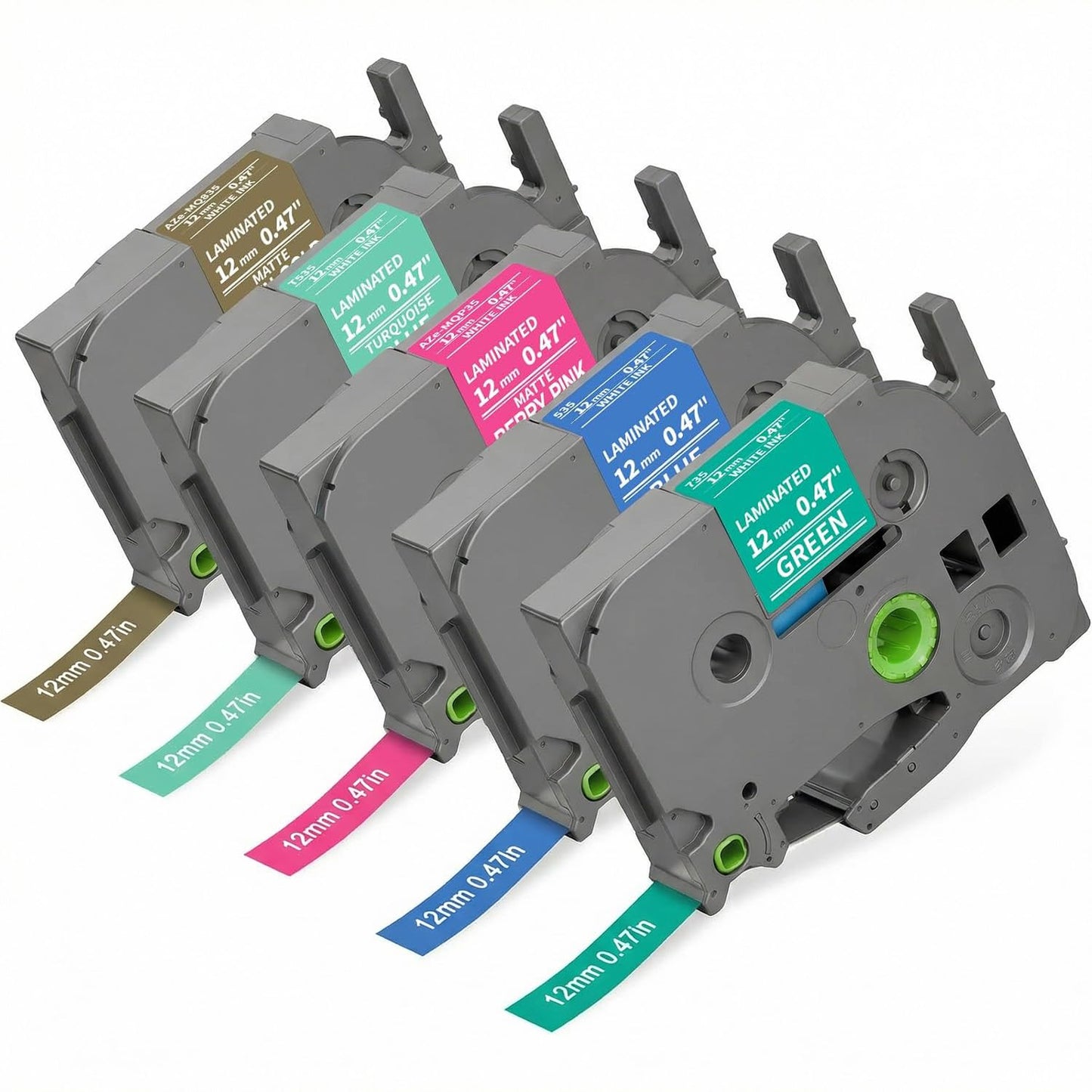 COLORTY TZ 12mm 0.47 Color Tape Replacement for Brother P-Touch Label Tape