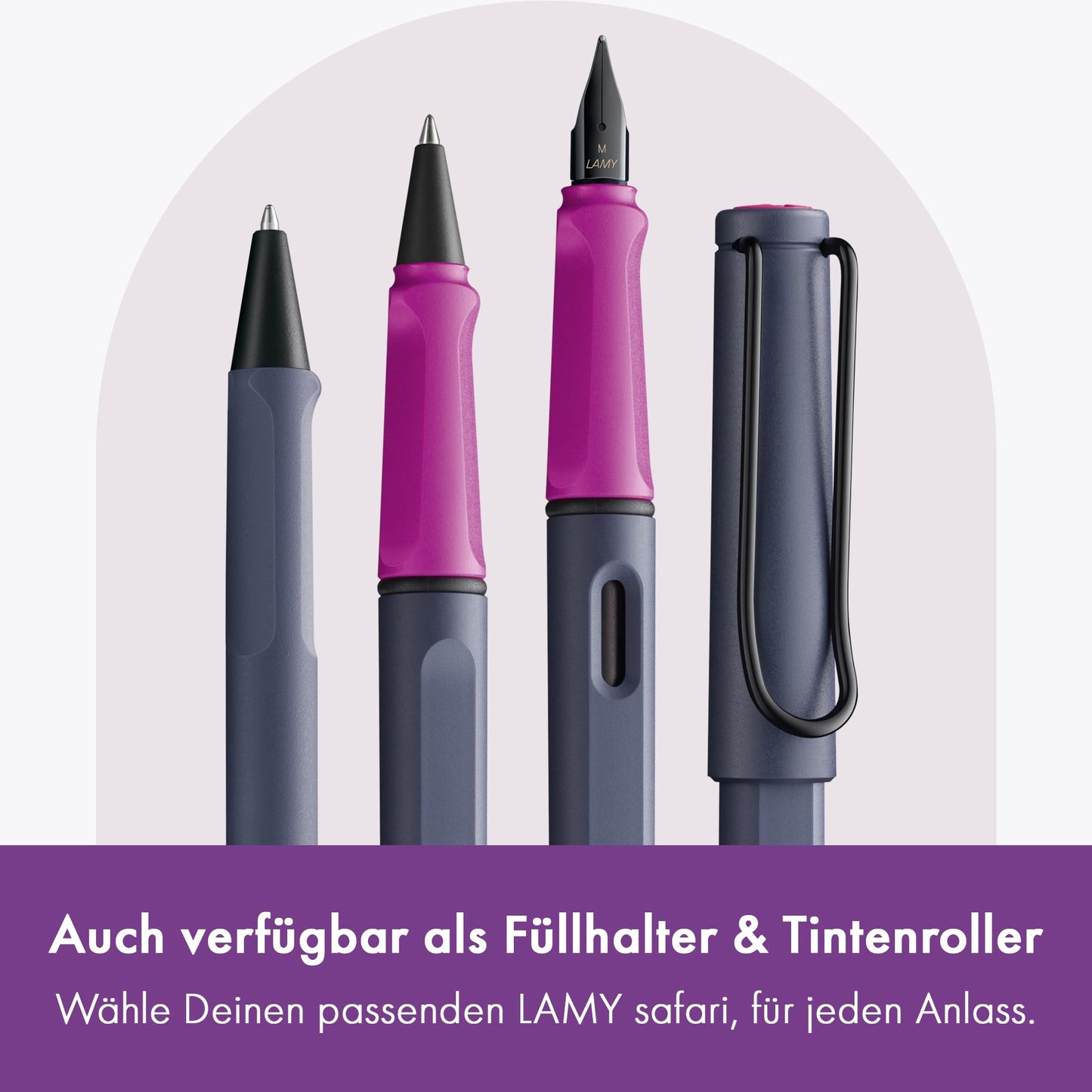 Lamy safari pink cliff - Ballpoint Pen with ergonomic grip & line width M - for pleasant long