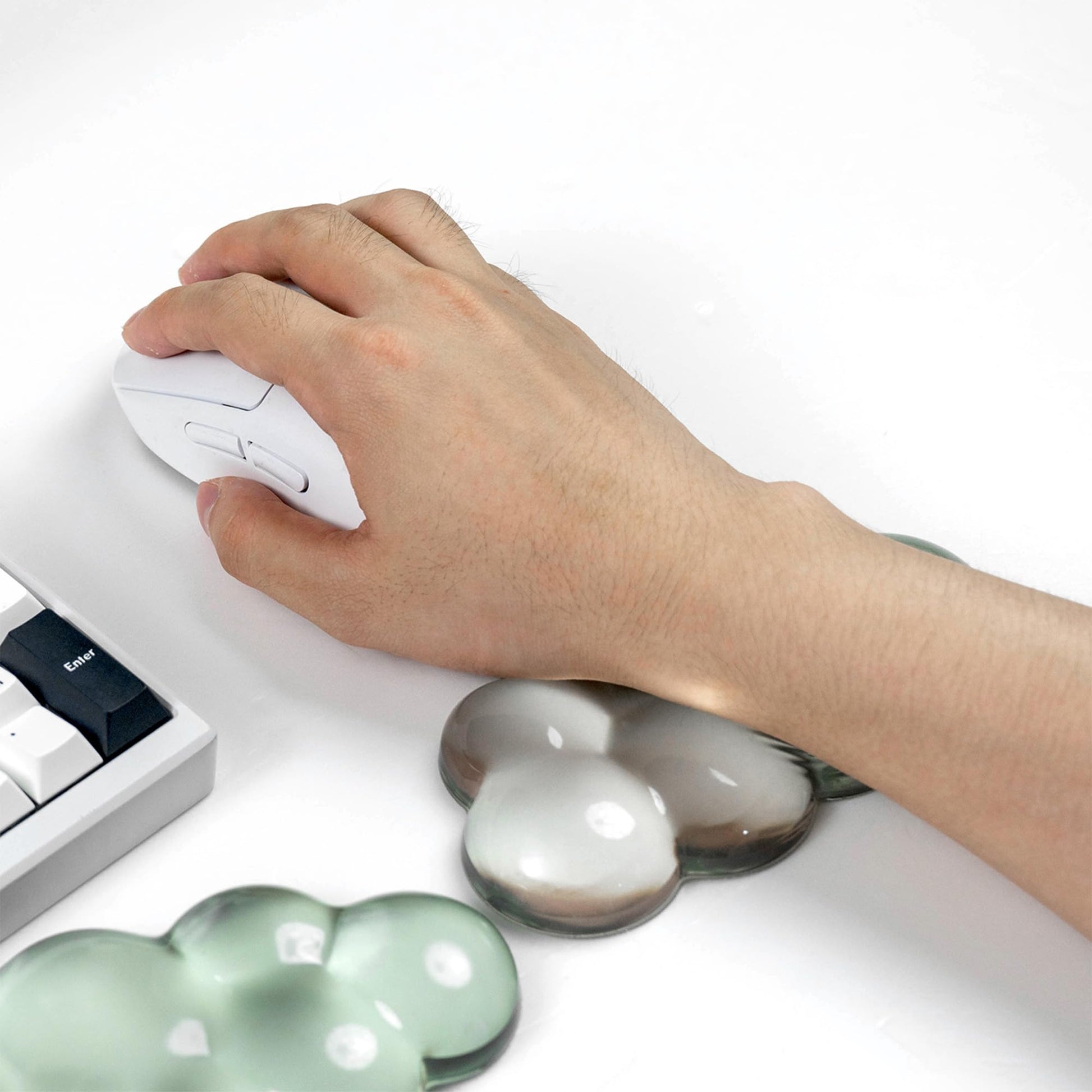Gel Keyboard and Mouse Wrist Rest, Cloud Wrist Pad for Computer Keyboard
