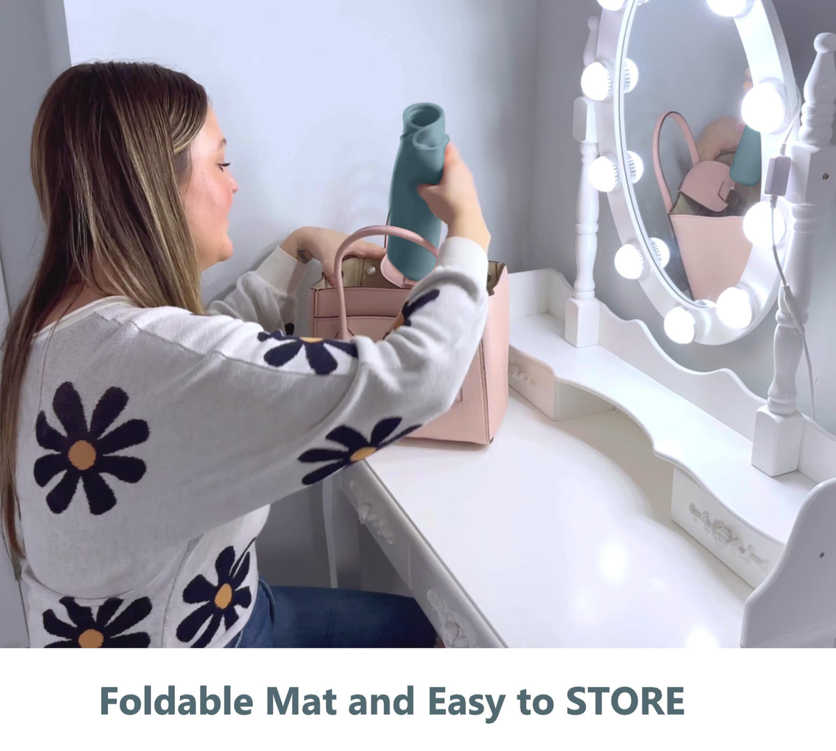 Durable Silicone Vanity Makeup Mat - Heat Resistant, Portable, and Protective | Perfect for Travel