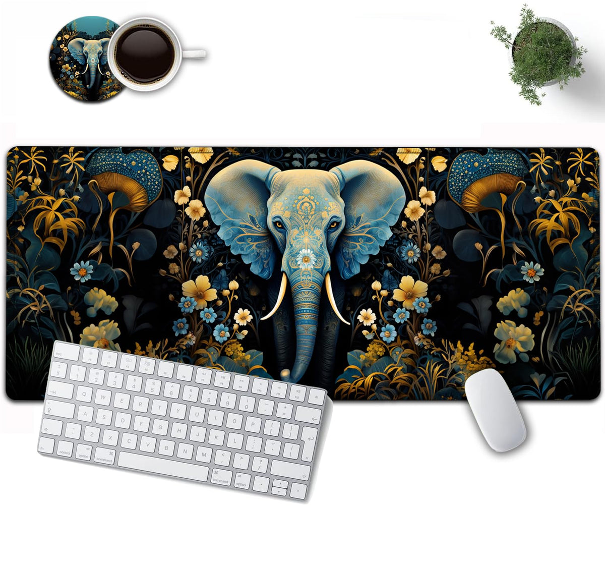 Large Mouse Pad, 31.5 x 11.8in Extended Gaming Mouse Pad with Stitched Edges, XXL Mousepad