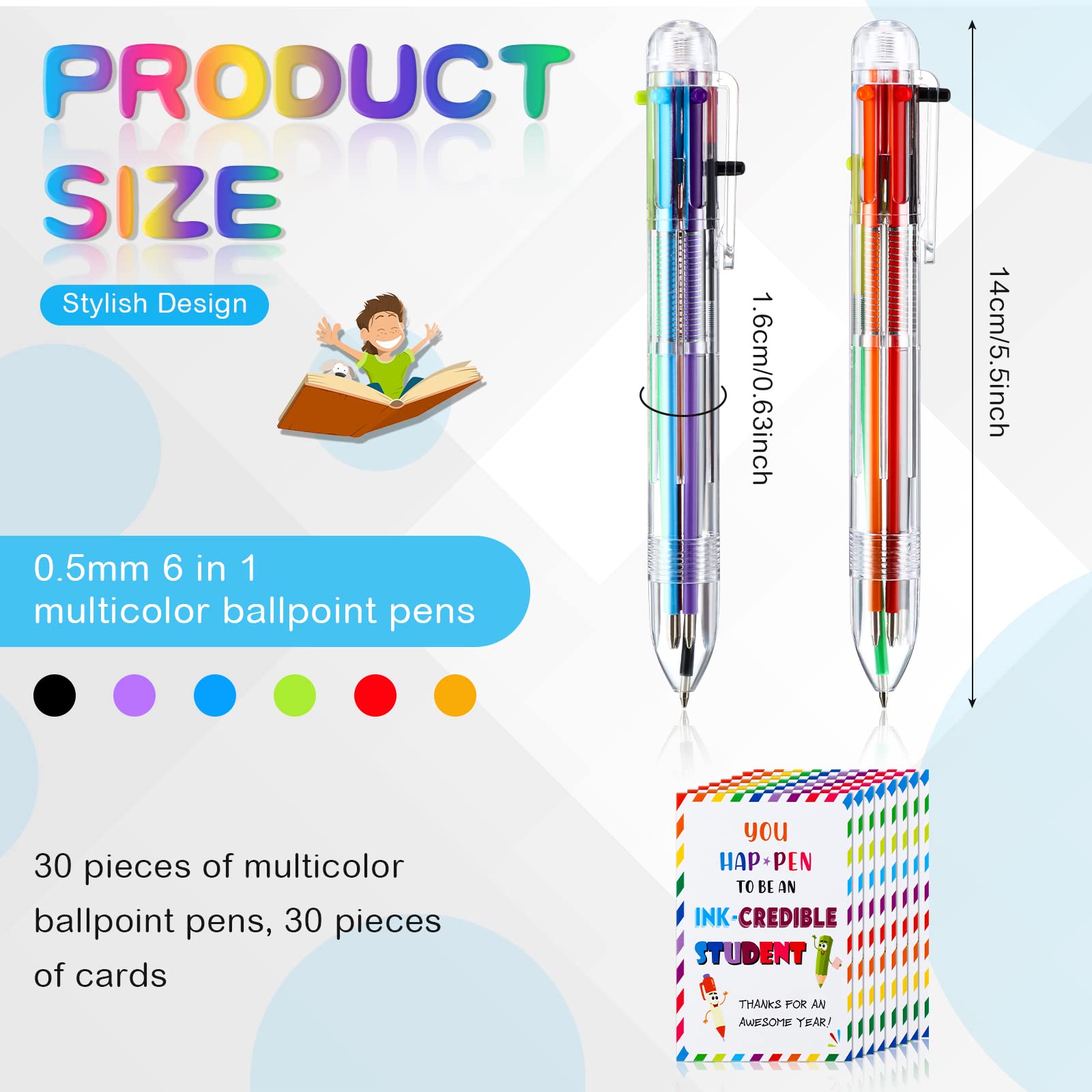 Sabary 30 Pcs Back to School Student Gifts from Teacher,Classic Style